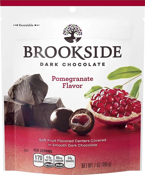 BROOKSIDE Dark Chocolate Candy, Pomegranate, 7 Ounce (Pack of 4).